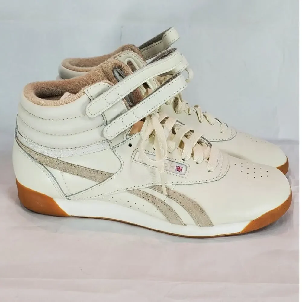 Reebok Beige Freestyle Hi Sneakers Women's Size 8 NWOB
